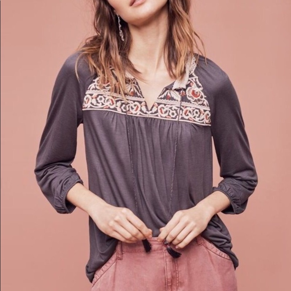 A N T H R O P O L O G I E Peasant Top - image 1